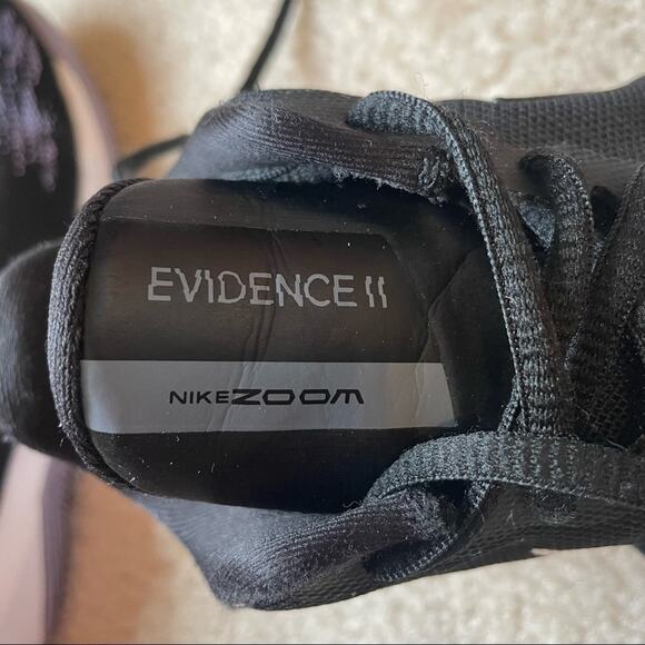 Nike Zoom Evidence 2 Black Purple Sneakers Size 5.5 youth‎ - Picture 10 of 12